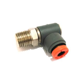 METAL WORK - Regolatore di Flusso Gomito 90° Maschio 1/4" per Tubo 6mm