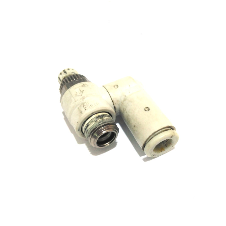 SMC AS-2301F - 2x Regolatore di Flusso Gomito 90° Maschio 5/8" per Tubo 6mm