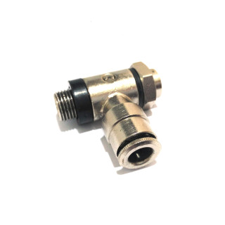 2x Regolatore di Flusso Gomito 90° Maschio 5/8" per Tubo 6mm