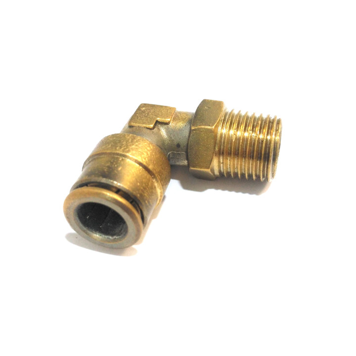 Raccordo Pneumatico Gomato 90° Maschio 1/4" per Tubo 8mm
