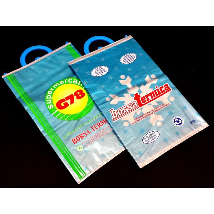 ANDELINI - 12x Polar Bag/Borsa Termica per Surgelati 49x30Cm - Stampe Varie