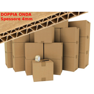 15 x Box/Cartone AVANA 6MM Doppia Onda 350x240x235mm - Imbalaggio e Spedizione