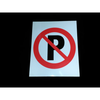 Cartello Segnaletica Stradale di Divieto PARCHEGGIO VIETATO - 27x22cm