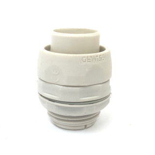 GEWISS DX54228 - Raccordo Girevole Dritto con Passo Gas  - Grigio