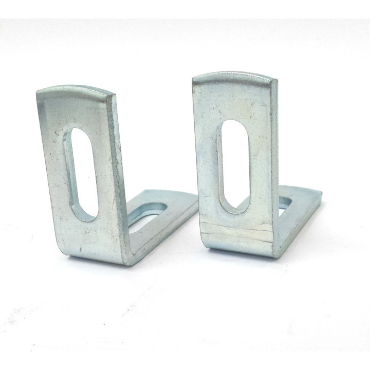 CNC 3D - 2x Staffa di Supporto a L 55x60mm - Acciaio