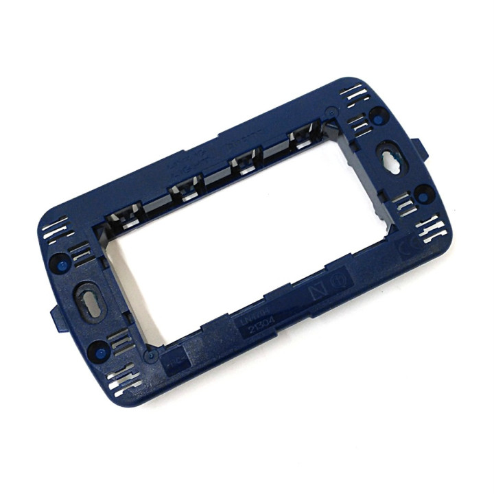 BTICINO LN4704 - 4 x Supporto 3 Moduli Con Viti Serie Living Light - Blu