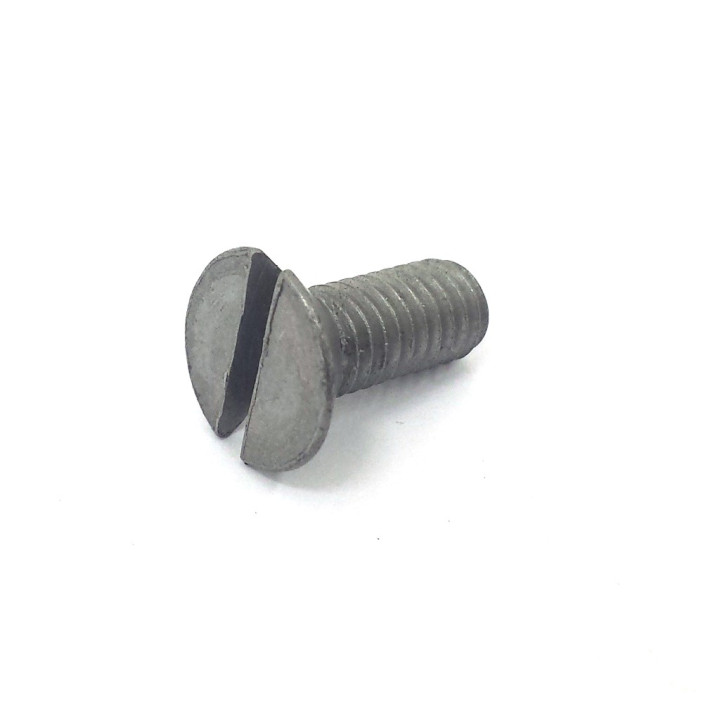 20 x Vite Piatta a Testa Cilindrica Taglio Cacciavite Filettata M6x10mm - Acciaio