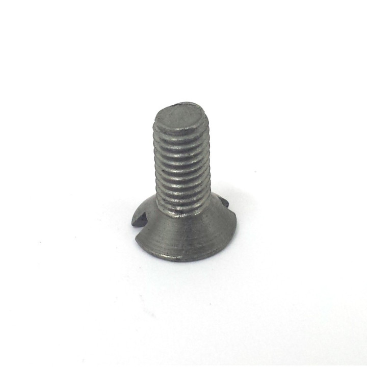 20 x Vite Piatta a Testa Cilindrica Taglio Cacciavite Filettata M6x10mm - Acciaio