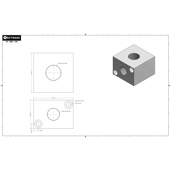 CNC 3D - Sostegno per Albero in Alluminio