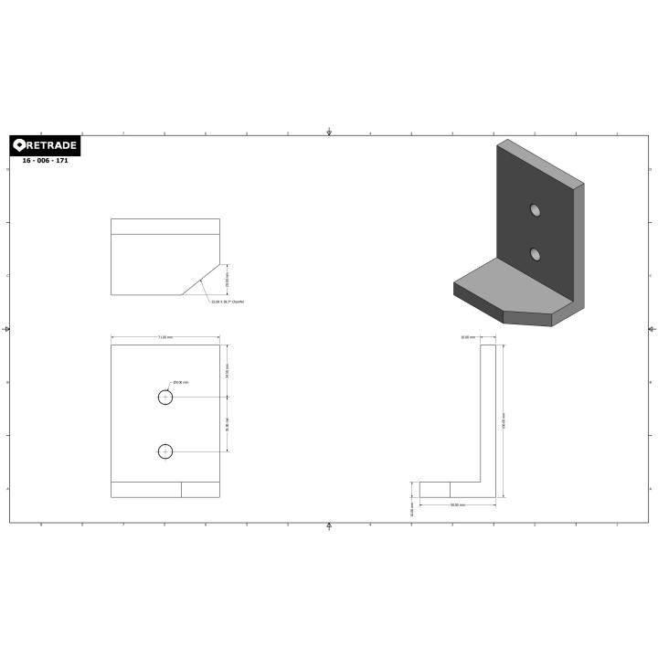 CNC 3D - Staffa di Supporto a L