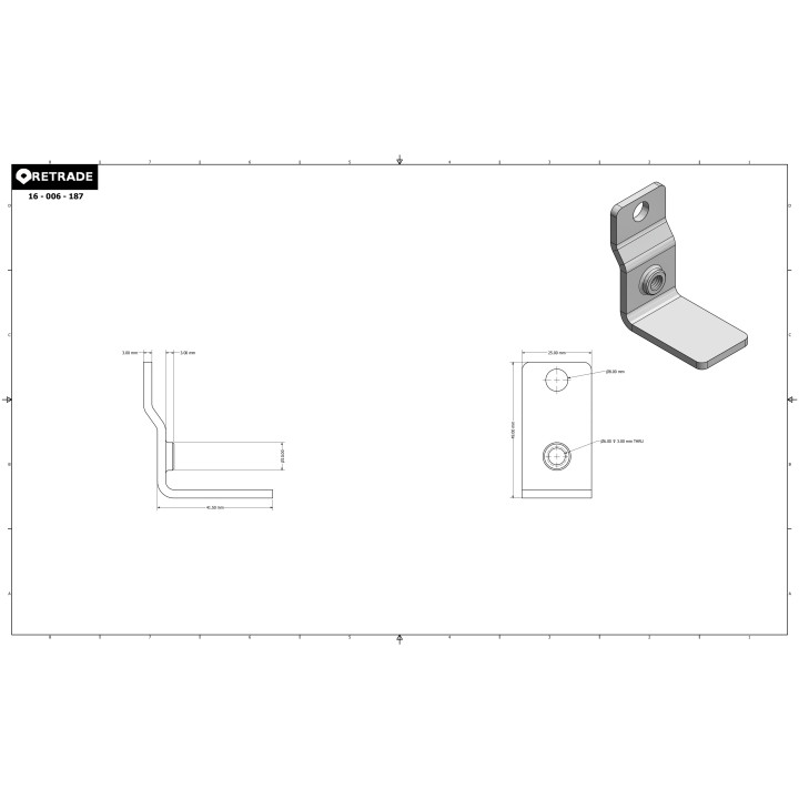 CNC 3D - Staffa di Supporto a L