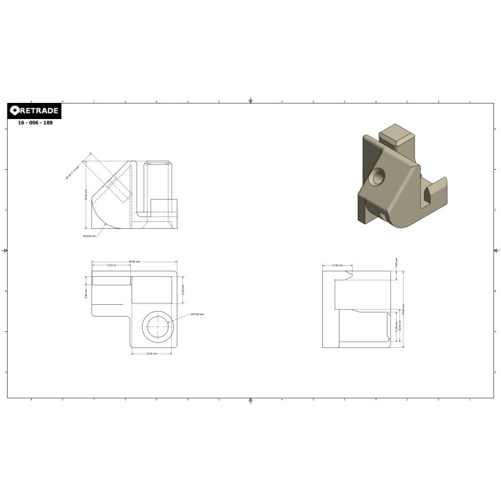 CNC 3D - Staffa di Supporto a L