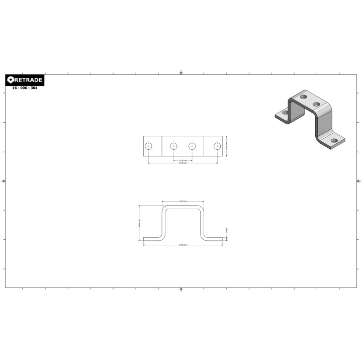 CNC 3D - Staffa per Ancoraggio