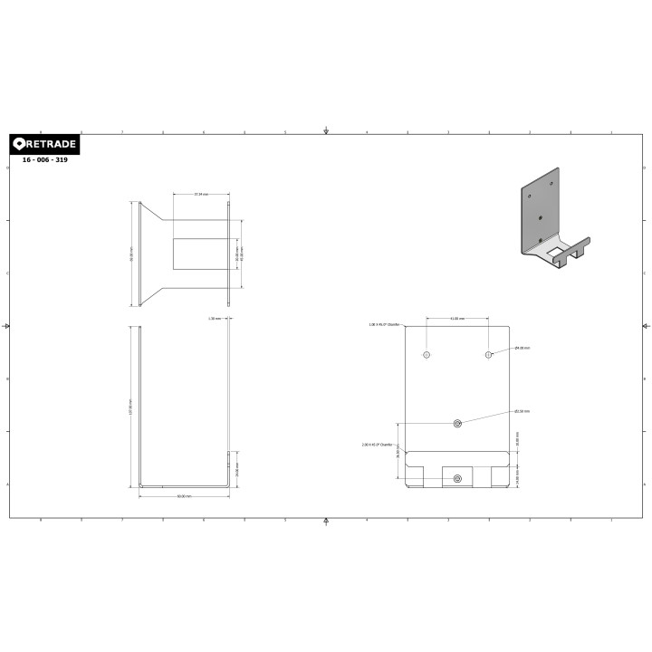CNC 3D - Staffa per Quadro Elettrico