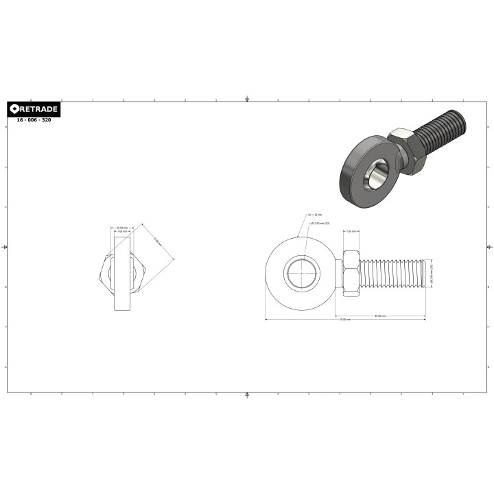 DURBAL EM12 - Rod-End M12x1.75mm Maschio