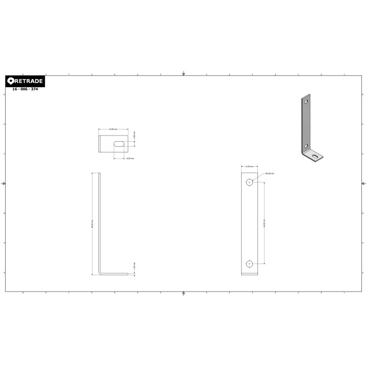 CNC 3D - Staffa di Supporto a L