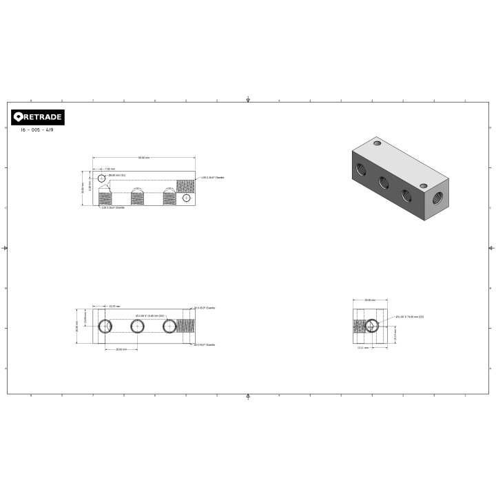 Distributore d'Aria con 3 Attachi - OEM