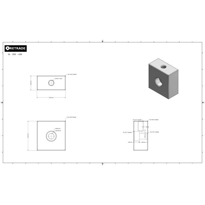 Supporto in Alluminio 30x31x15mm - OEM