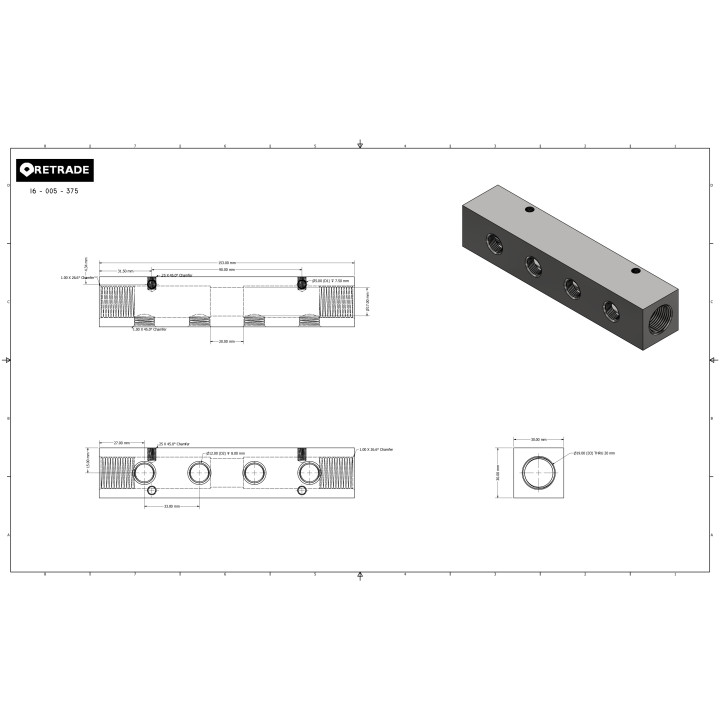 Blocco Distributore d'Aria con 4 Attachi - OEM