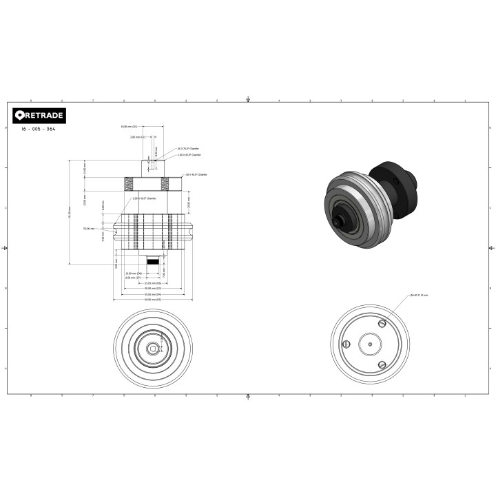 Puleggia su Cuscinetto con Flangia di Supporto - OEM