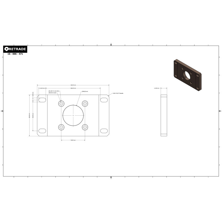 CNC 3D - Flangia per Motore