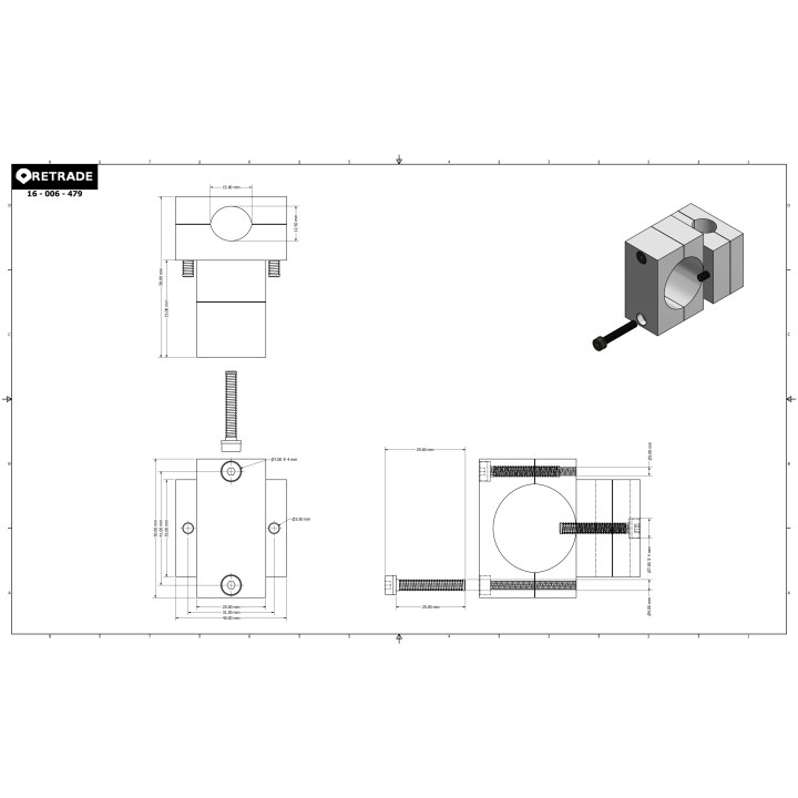 CNC 3D - Staffa a T per Albero