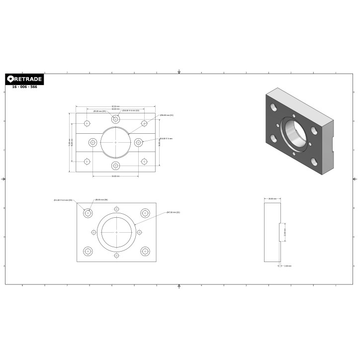 CNC 3D - scatola di derivazione elettrica in metallo