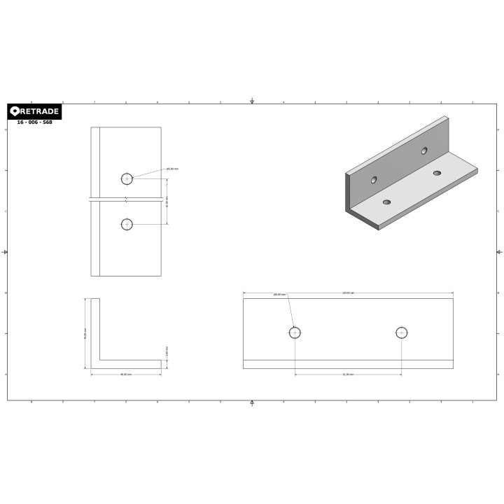 CNC 3D - Staffa di Supporto a L