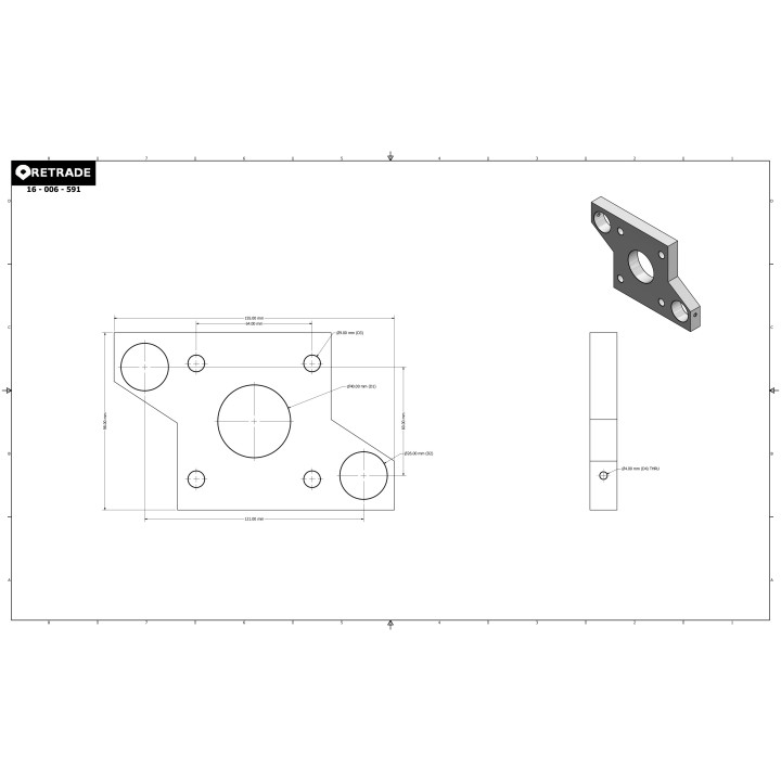 CNC 3D - Distanziale per Flangia Motore