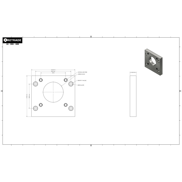 CNC 3D - Flangia per Motore