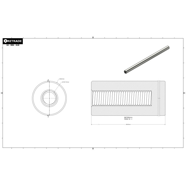 CNC 3D - Distanziale per Flangia Motore