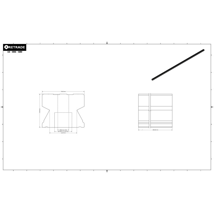 CNC 3D - Binario di Corsa per Cuscinetti