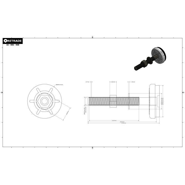 CNC 3D - Piedino del Macchina Regolabile