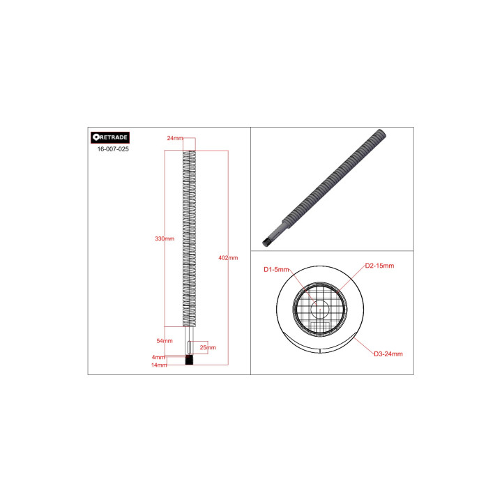 CNC 3D - Albero di Trasmissione per Guide Lineare - L