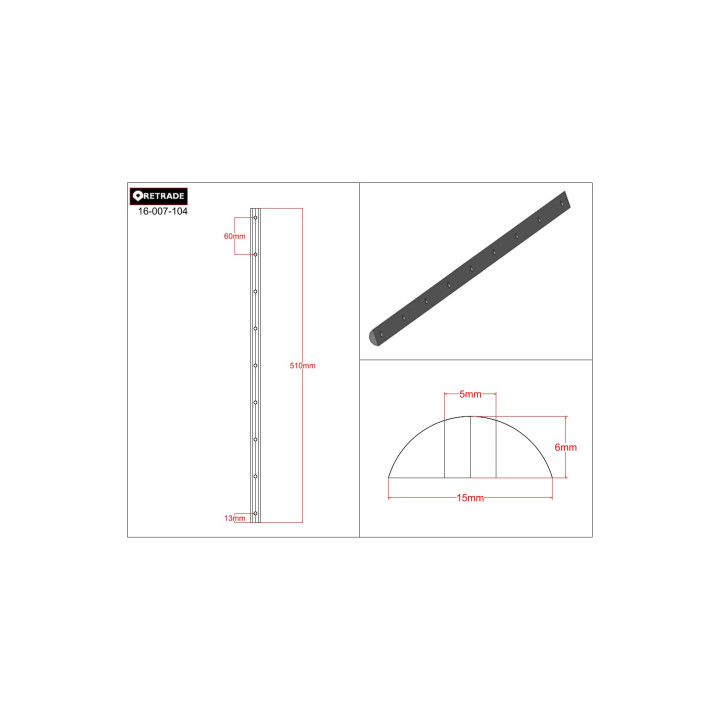 CNC 3D - Barra Forata in Acciaio