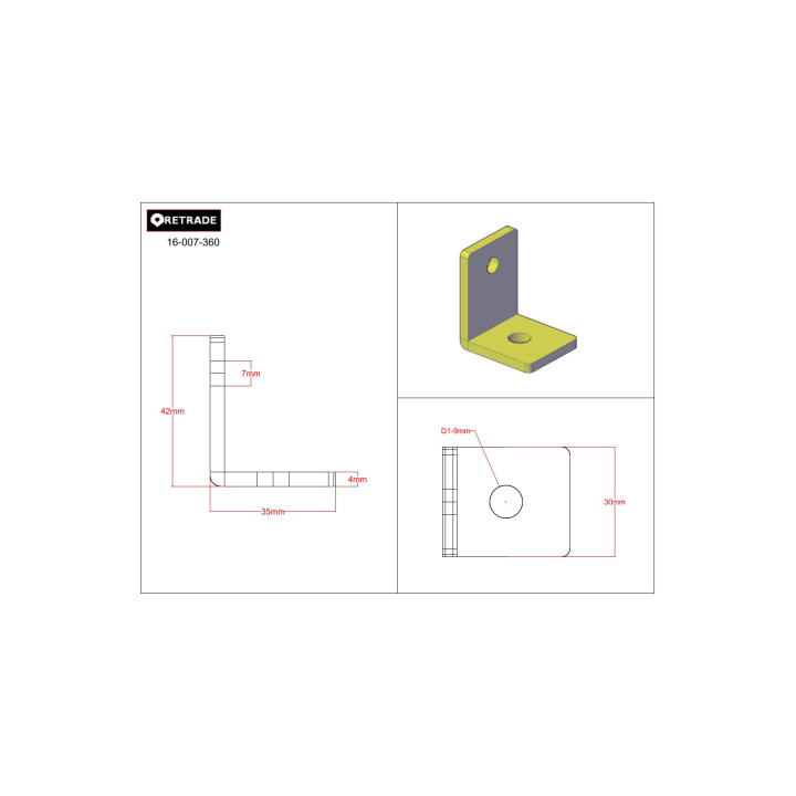 CNC 3D - Staffa di Supporto a L