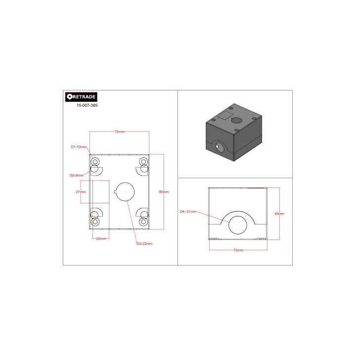 CNC 3D - Scatola Derivazione in Plastico