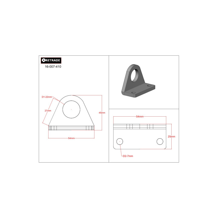 CNC 3D - Staffa Supporto a L