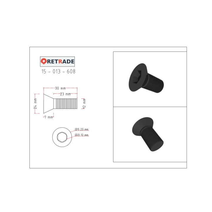 SBE - 18x Viti di Sicurezza con Cava a Sei Lobi 10.9