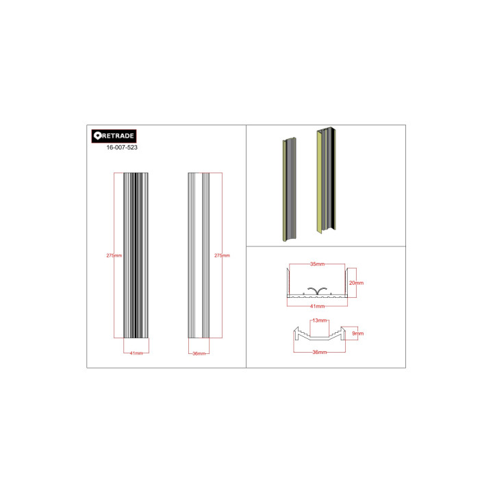 CNC 3D -  Profili di Copertura per Sbarre Collettrici