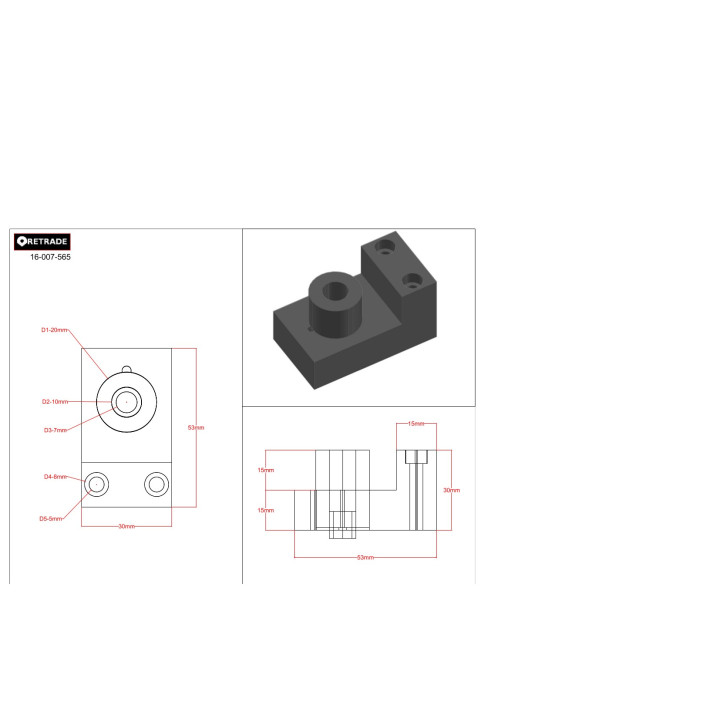 CNC 3D - Supporto in Alluminio