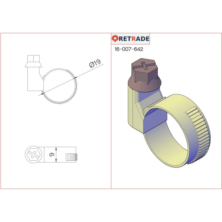 CNC 3D - Morsetto Stringitubo in Acciaio