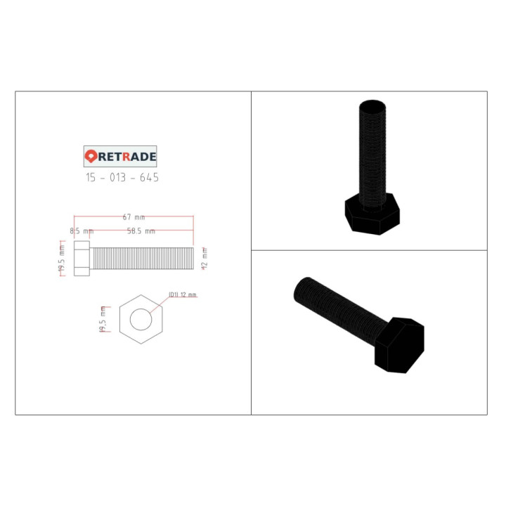 CLEFF - 8x Viti a Testa Esagonale 10.9