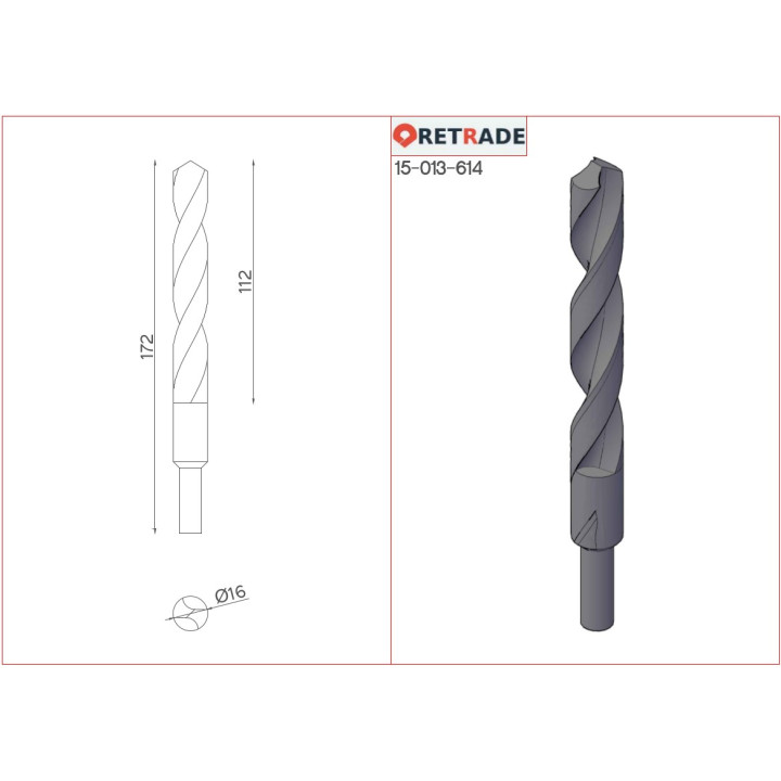 Punta Trapano HSS-G 16mm