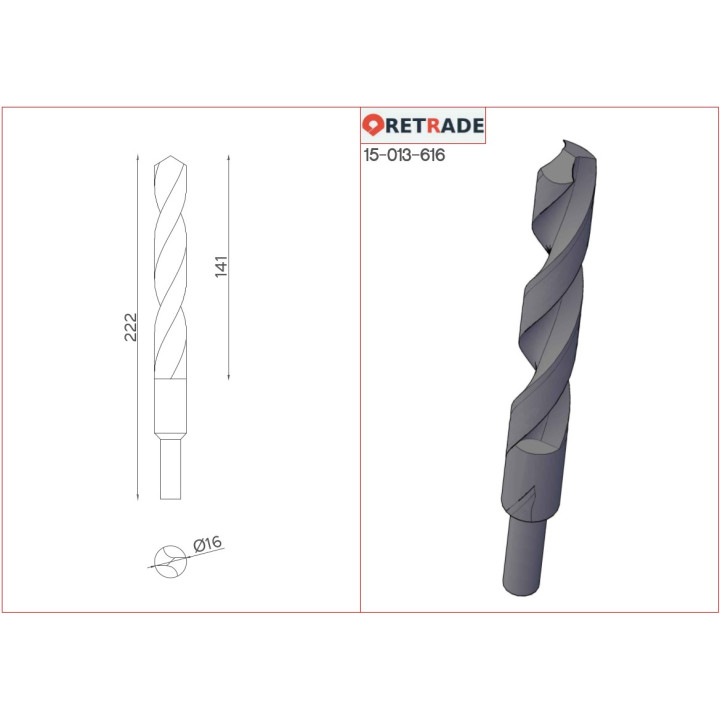 Punta Trapano HSS 16mm