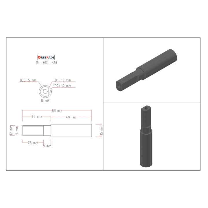 CNC 3D - Distanziali in Acciaio Femmina/Femmina