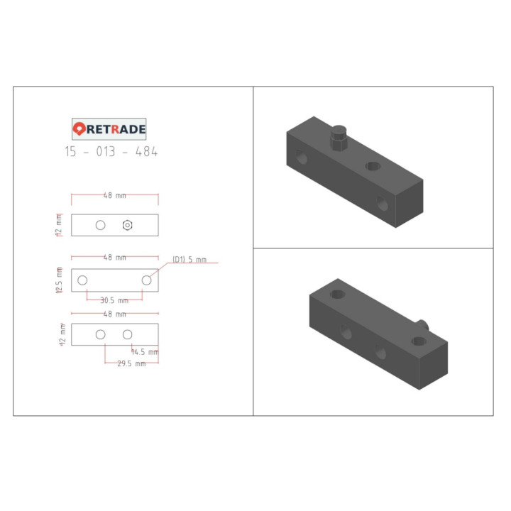 CNC 3D - Blocco di Supporto con Ingrassatori