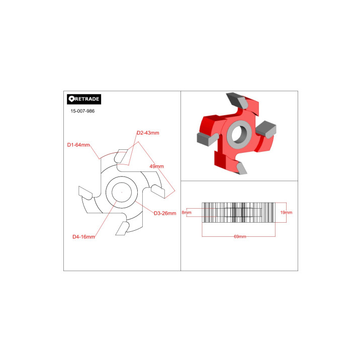CNC 3D - Lama per Legno
