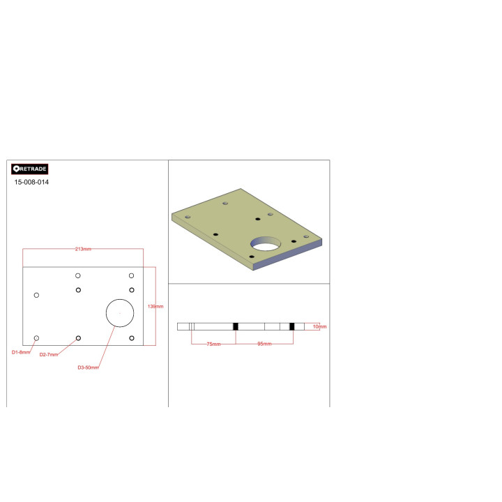 CNC 3D - Flangia per Supporto in Acciaio -
