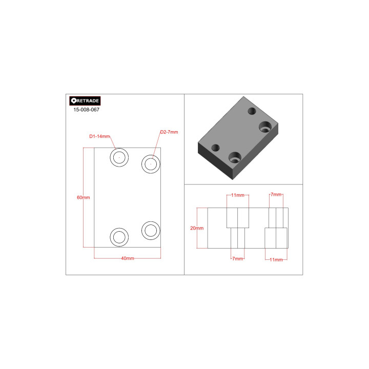 CNC 3D - Supporto in Alluminio